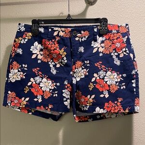 Old Navy Floral Shorts - Navy and Orange